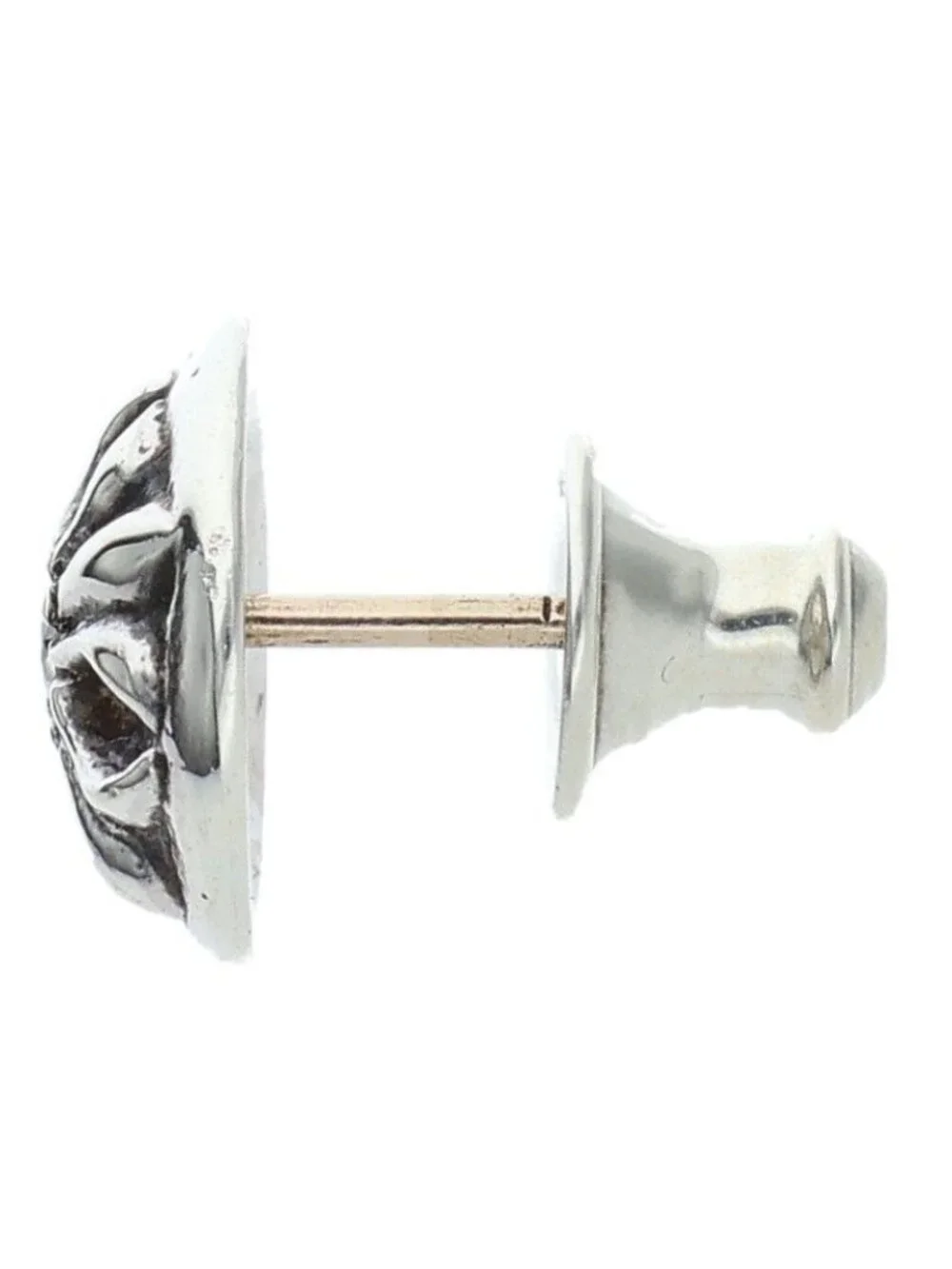 Chrome Hearts Stud Crsbll Dia Cross Ball Silver Earrings